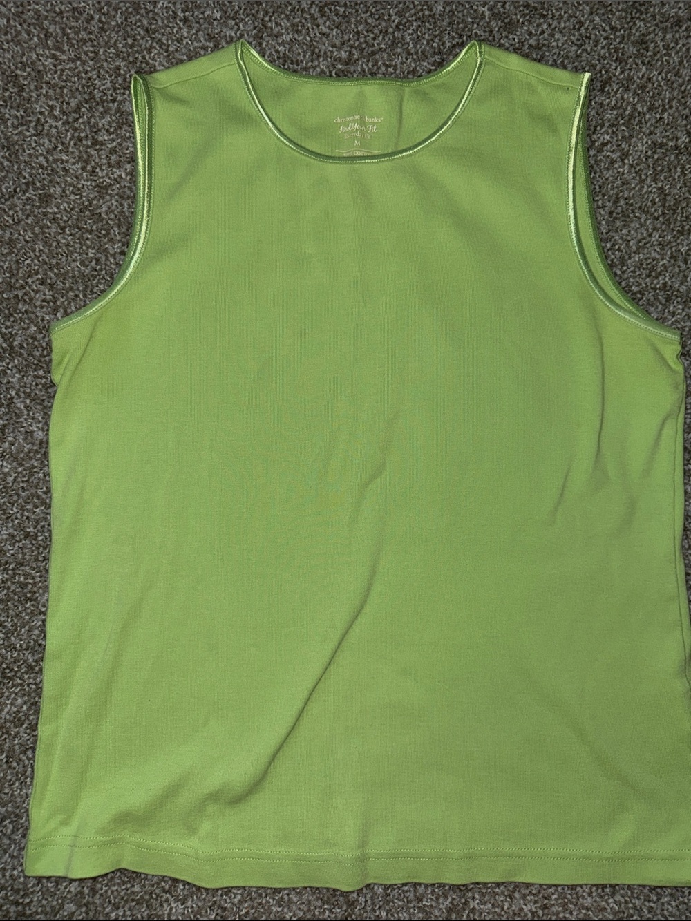 Christopher & Banks Bright Green Knit Tank